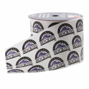 Offray MLB Colorado Rockies Fabric Ribbon, 2-1/2-Inch di 9 piedi, concesso in licenza da Offray