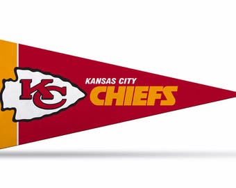 Kansas City Chiefs NFL felt Mini Pennants, 4" x 9" Licensed by Rico