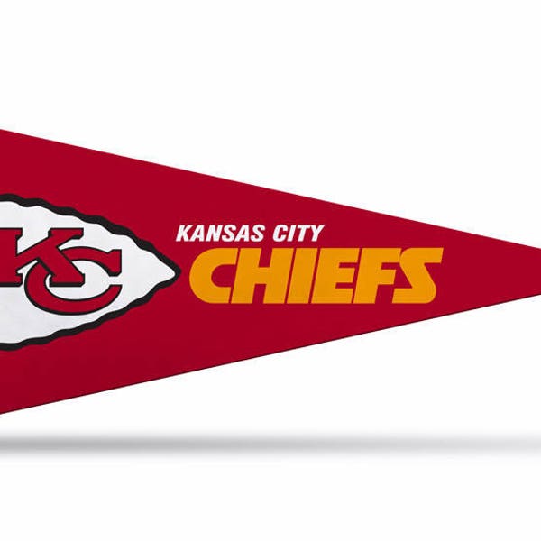 Kansas City Chiefs NFL felt Mini Pennants, 4" x 9" Licensed by Rico