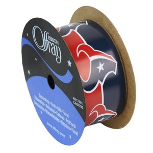 1-5/16&quot; NFL Houston Texans Ribbon, 9 foot spool, Licensed by Offray