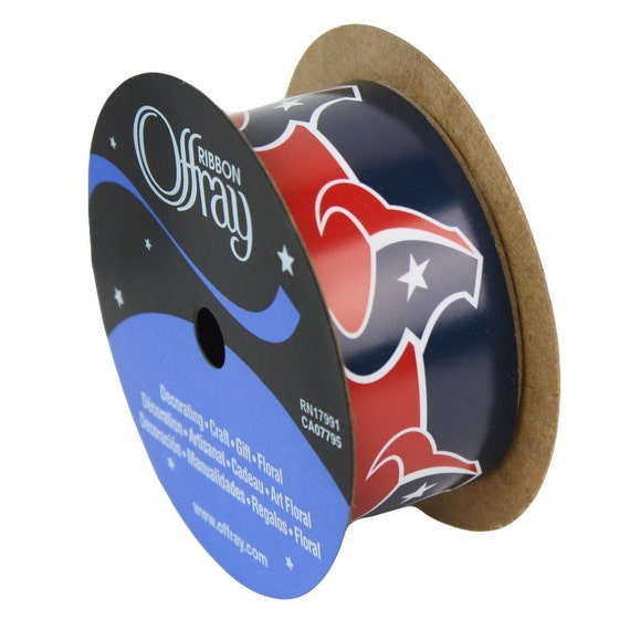 1-5/16" NFL Houston Texans Ribbon, 9 foot spool, Licensed by Offray