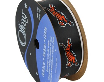 7/8" NFL Cincinnati Bengals-band, 9 fots spole, licensierad av Offray