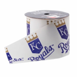 Offray MLB Kansas City Royals Fabric Ribbon, 2-1/2-Inch by 9-Feet, Licensed by Offray