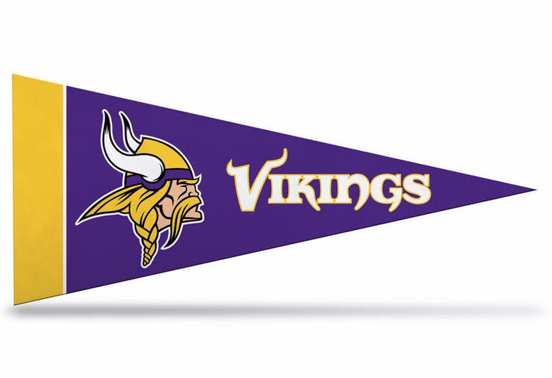 Minnesota Vikings NFL Felt Mini Pennants, 4 X 9 Licensed by Rico Etsy