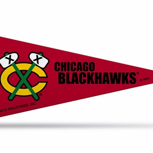 Chicago Blackhawks Licensed NHL Felt Mini Pennants, 4" x 9" - Concesso in licenza da Rico