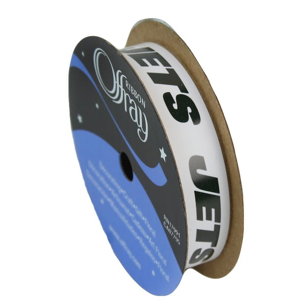 5/8" NFL New York Jets Ribbon, 9 foot spool, Licensed by Offray
