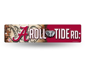 Alabama Crimson Tide Kunststoff Straßenschild - Lizensiert von Rico