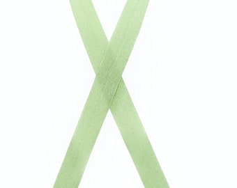 Cinta de rayón 2.0 para costura con ribete de color verde menta 171, 1/2"