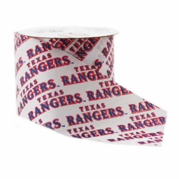 Offray MLB Texas Rangers Fabric Ribbon, 2-1/2-Inch by 9-Feet, Licensed by Offray