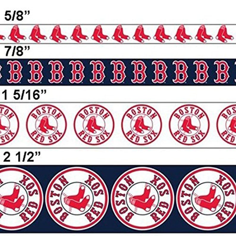 Offray Licensed MLB Boston Red Sox Ribbon 13 Yards Licensed Etsy