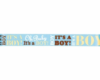 7/8" It's a Boy Baby Ribbon - Baby Announcement Ribbon - Select # of Yards
