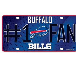 Buffalo Bills NFL #1 Fan Metal License Plate/ Auto Tag - Licensed by Rico