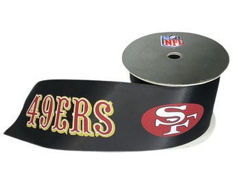 2 1/4インチ NFL サンフランシスコ 49ers リボン、USA ライセンス取得済みリボン