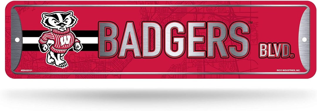 Wisconsin Badgers Metal Street Sign - Etsy