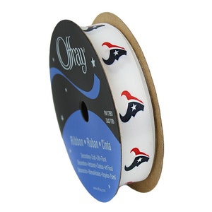 5/8&quot; NFL Houston Texans Ribbon, 9 foot spool, Licensed NFL Offray Ribbon