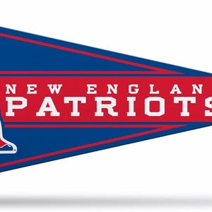 Mini-Filzwimpel mit dem Maskottchen der New England Patriots (NFL), 10 x 23 cm – Lizenziert von Rico