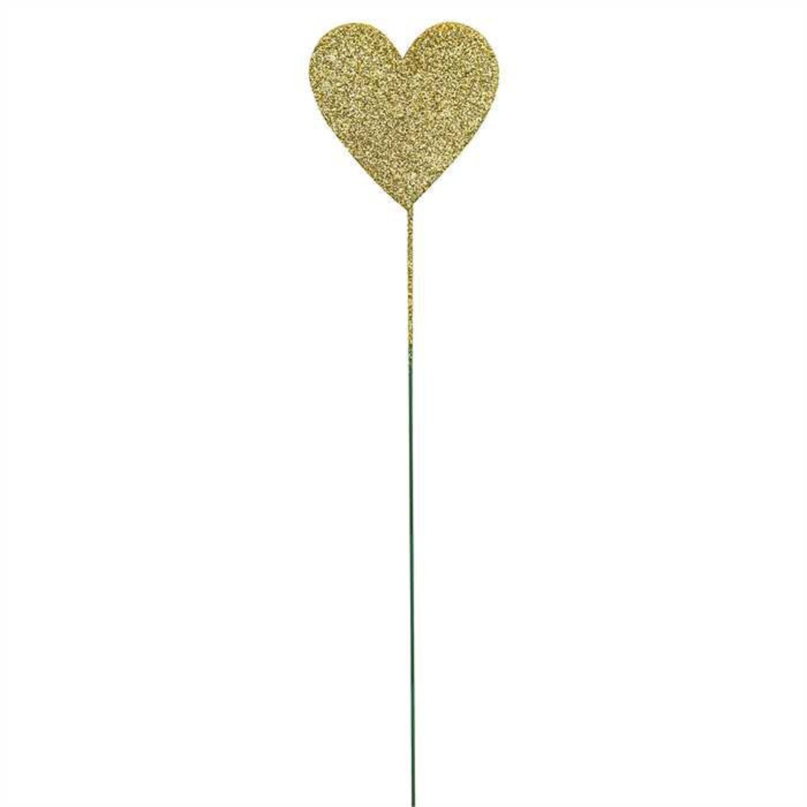 Gold Glitter Heart Picks Great for Floral Arrangements Etsy