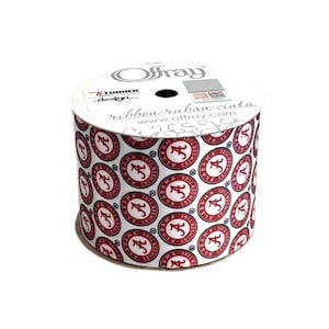 Ruban Alabama Crimson Tide 2,5 pouces, ruban Offray sous licence