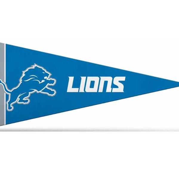 Detroit Lions NFL Mini Pennants, 4" x 9" Licensed by Rico