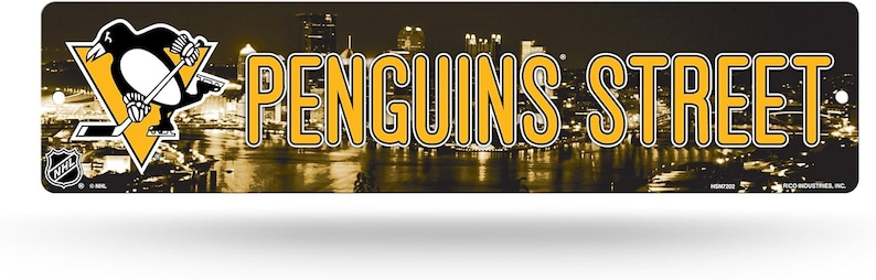Pittsburgh Penguins NHL Street Sign