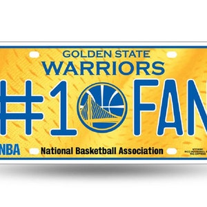 Golden State Warriors NBA #1 Fan Metal Matrícula