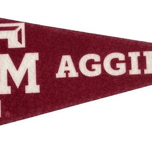 Texas A&M Aggies Licensed Felt Mini Pennants, 4" x 9" - Licensed by Sewing Concepts
