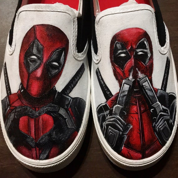 deadpool slip on shoes