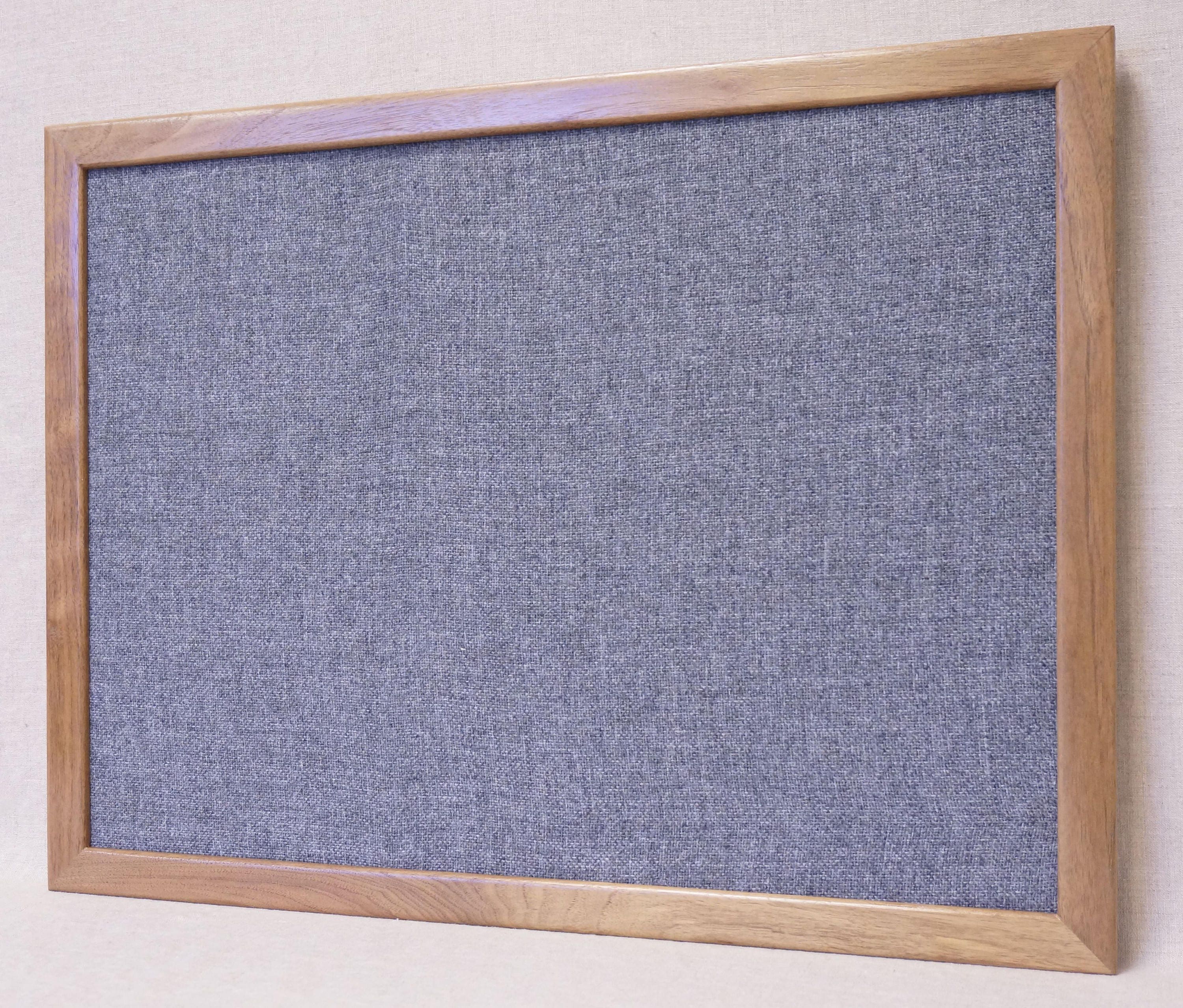 Large 36x24 Framed Gray Fabric Bulletin Board Etsy
