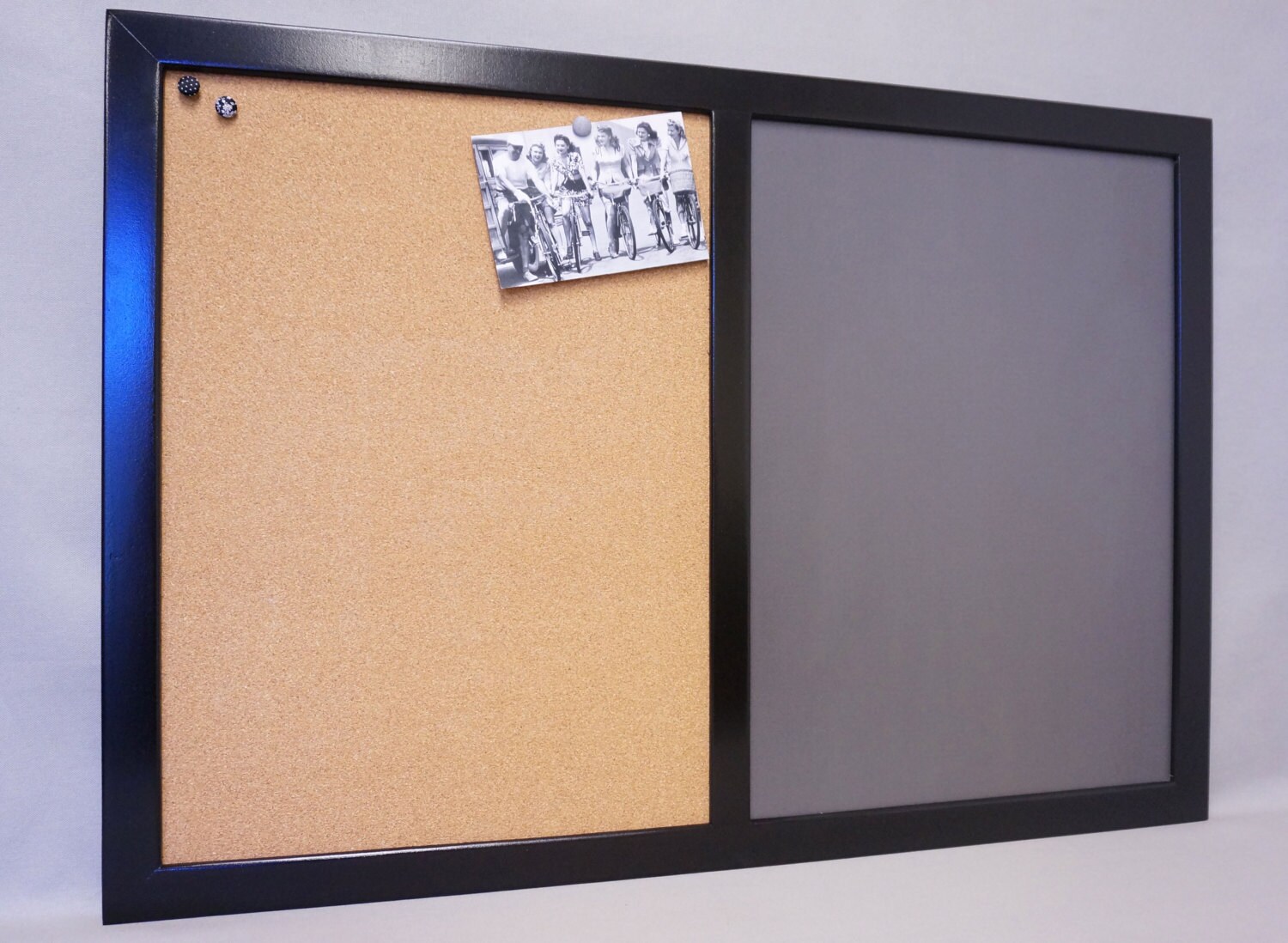 Large Framed Dry Erase Board / Bulletin Board Command Center
