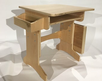 5 Adjustable Solid Wood Desks With Storage Boxes