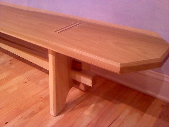 Natural wood bench zero VOC non-toxic and beautiful