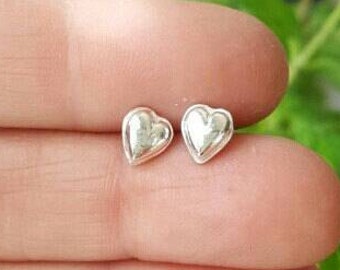 Heart earrings | tiny stud earrings | sterling silver | minimalist | tiny heart earrings | tiny hearts | little heart earrings