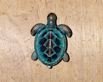 Set of 6 Sea Life SEA TURTLE Drawer Pull, Cabinet knob Nautical Hardware 4 colors available