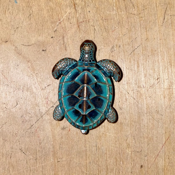 Set of 6 Sea Life SEA TURTLE Drawer Pull, Cabinet knob Nautical Hardware 4 colors available