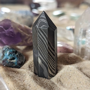 Damascus Crystal / Steel Quartz Point / Metaphysical Birthday Gift / 11th Anniversary / Year of Steel / Spirituality / Healing Meditation