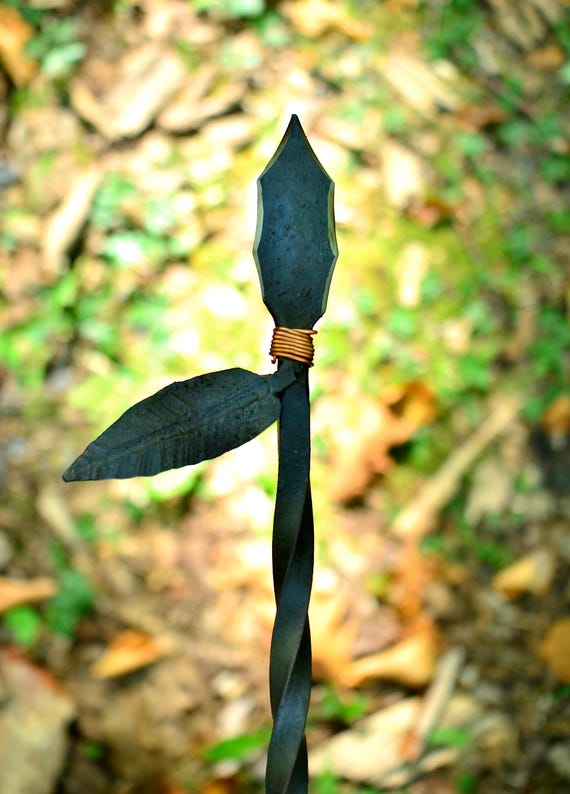 Arrowhead Fire Poker Spear Feather Poker Hand Forged Etsy