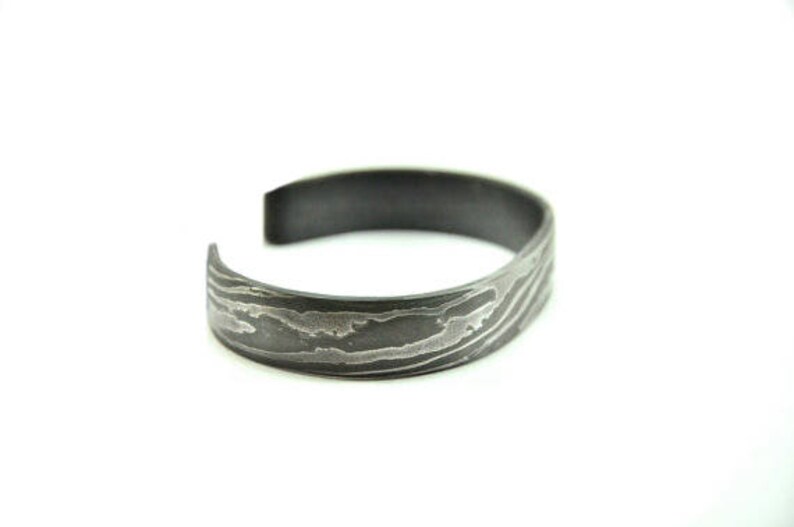 Damascus Bracelet Hand Forged Rustic Bracelets Men/'s Cuff Bracelet 11th anniversary Industrial Metal Bracelet