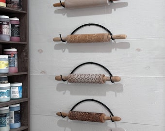 Crochets pour rouleau à pâtisserie / Décoration d'intérieur champêtre / Organisation de poterie / Outils de boulanger / Cadeau de boulangerie / Atelier de potier / Atelier de bricolage / Cuisine rustique