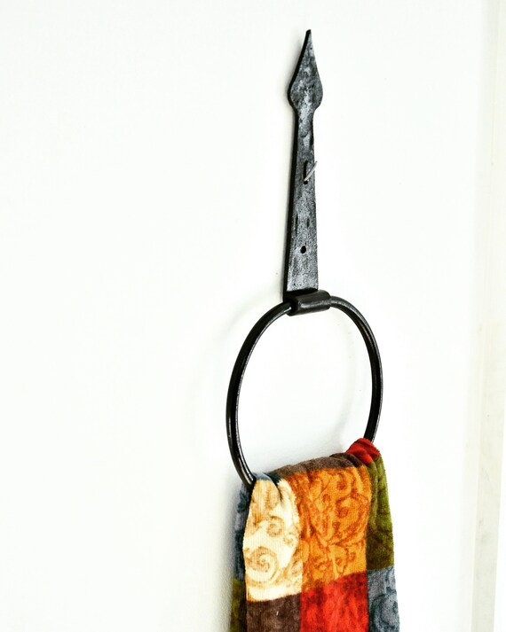 Towel Rack Hand Forged Rustic Holder