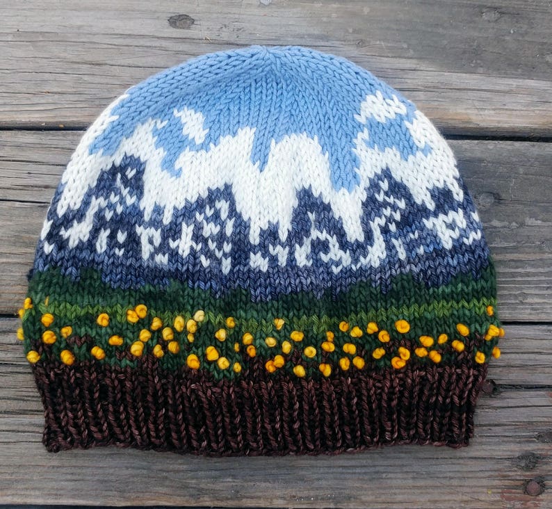 Grand Teton National Park Beanie Knitting Pattern Etsy