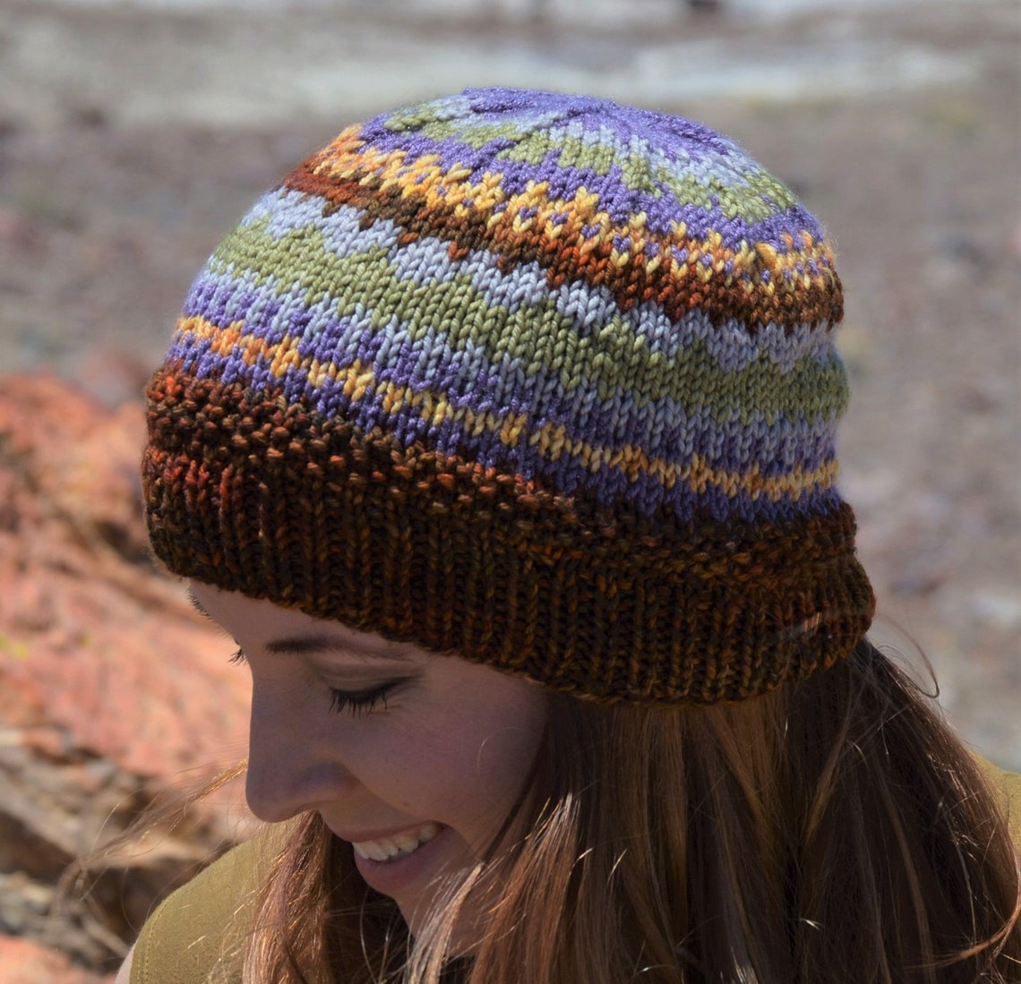 Petrified Forest National Park Beanie Knitting Pattern Etsy