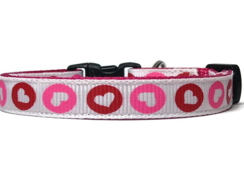 Kitten Collars Valentine Dog Collar Cool Collars Heart Cat Collar Breakaway Cat Collar Valentine Cat Collar Puppy Collars