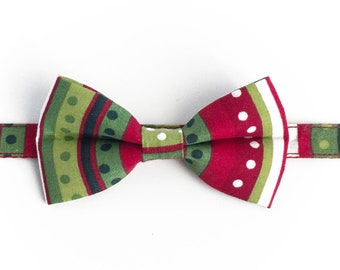 Holiday Cat Collar Bow Tie, Christmas Dog Collar Bow Tie, Kitten Collar with Bell, Cat Stocking Stuffers, Gift for Cat People, Corgi Lovers