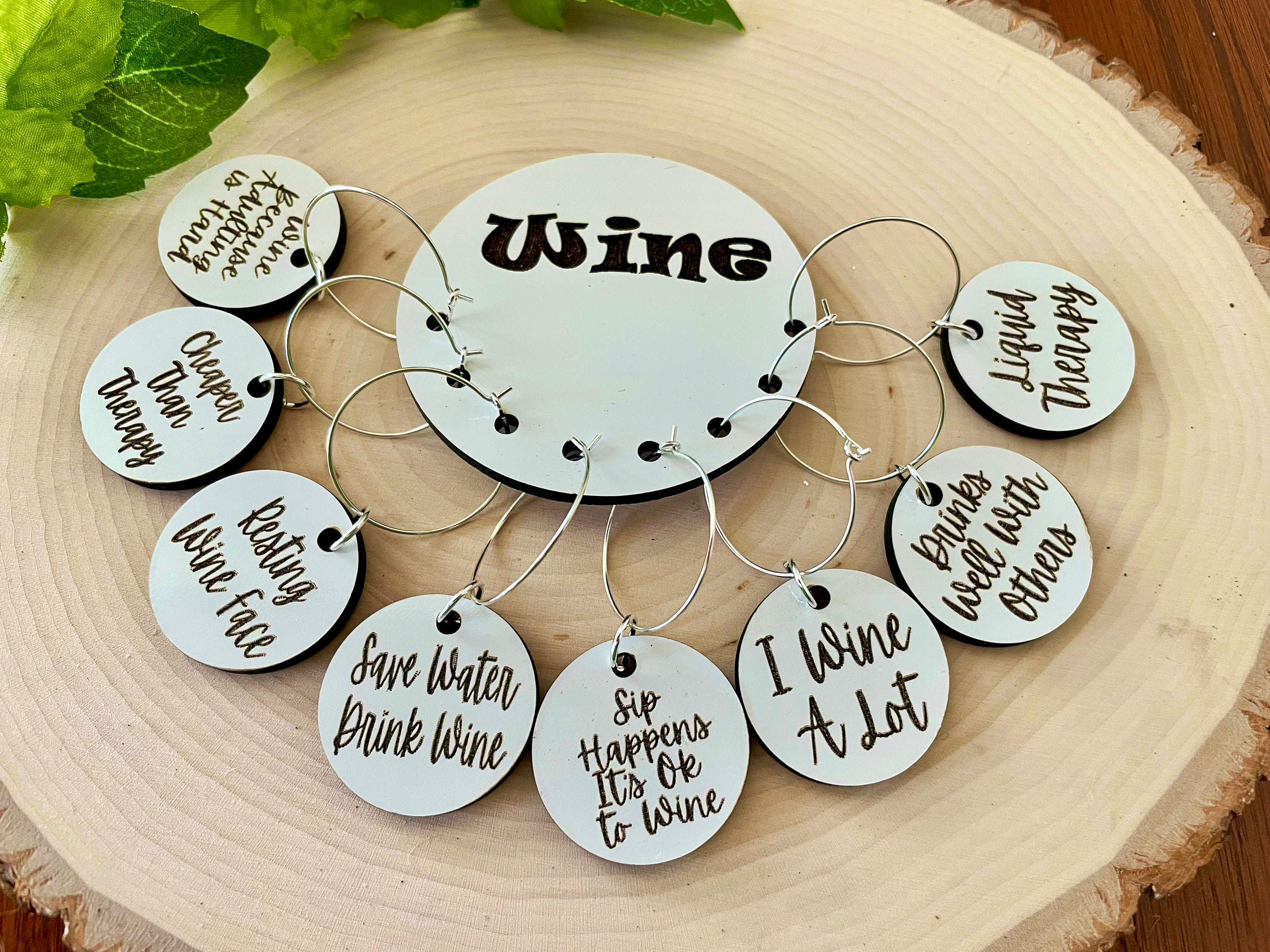 Set of 300 Wine Glass Charms Markers Tags Identification Wine Charms Wine  Glass Hoops Drink Markers Open Jump Ring Earring Beading Hoop for Jewelry