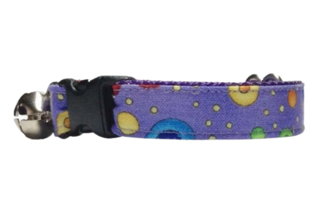 Galaxy Cat Collar, Space Cat Collar, Purple Cat Collar Breakaway