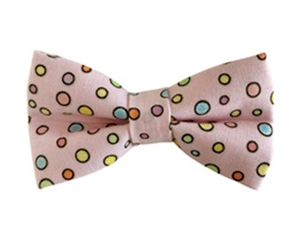 Polka Dot Cat Bow Tie for Collar, Pink Dog Bow Tie Boy Dog Accessory, New Cat Gift, Shih Tzu Dog Mom Gift, Cute Accessories for Dog Parent