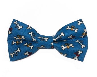 Blue Bow Tie Dog, Small Dog Bow Tie, Trendy Dog Accessories, Dog Bow Tie for Collar, chihuahua bow tie, Pomeranian gift, dog mom dad gift