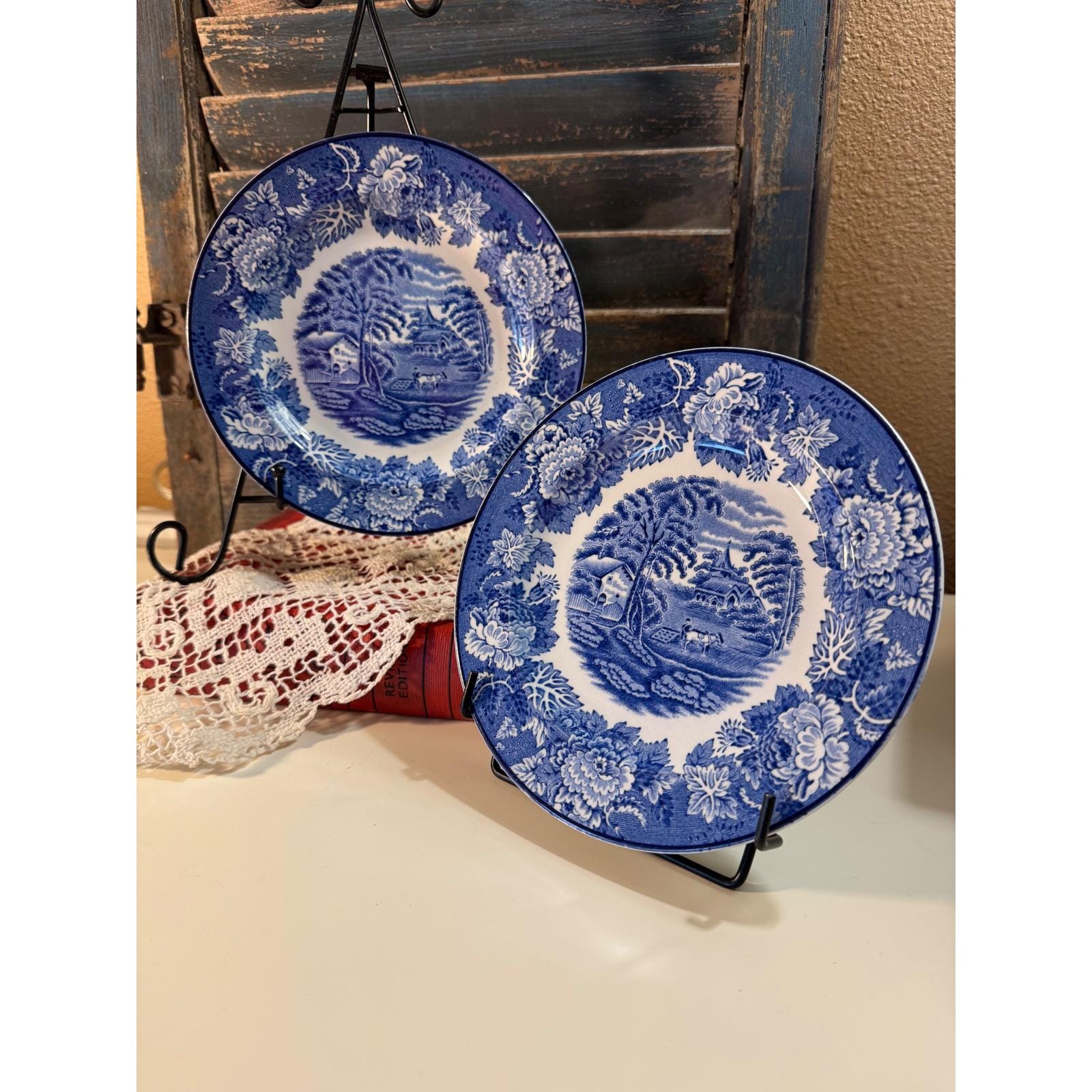 Enoch Woods English Scenery Blue - Etsy