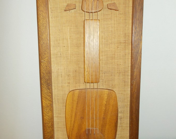 Vintage Enesco MCM Wood Guitar Wall Art 1969gallery Wall Art Etsy