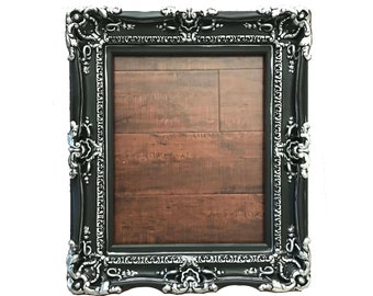 Black Baroque Picture Frame, Ornate Wall Photograph (12x16)